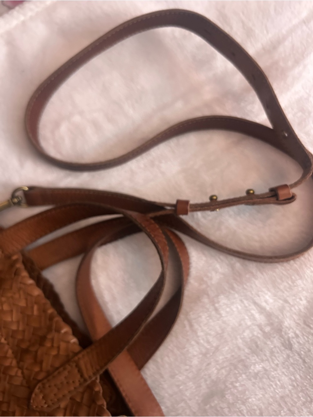 Madewell Woven Leather Crossbody Bag - Brown - Picture 15 of 16